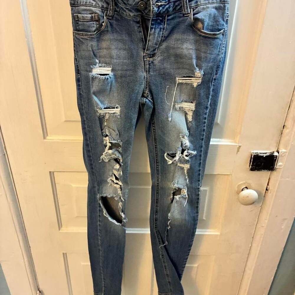 Bluespice Distressed Ripped Skinny Jeans Size 3